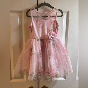 Lilt Pink Floral Kids Dress